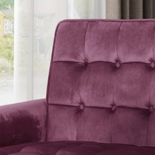 Bartos Button-Tufted Velvet Armchair